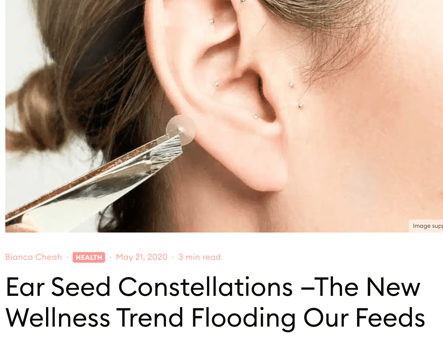 Press: Ear Seed Constellations —The New Wellness Trend Flooding Our Feeds - Auricle Ear Seeds